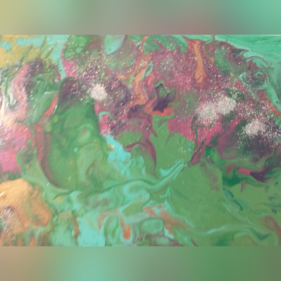 'Green Lei' DESIGNS BY SANDY, Acrylic Painting, Sealed, 9x12 - Picture 7 of 15